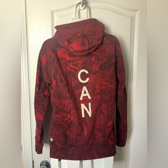 Lululemon Olympic Red Patterned Hoodie - Picture 2 of 5